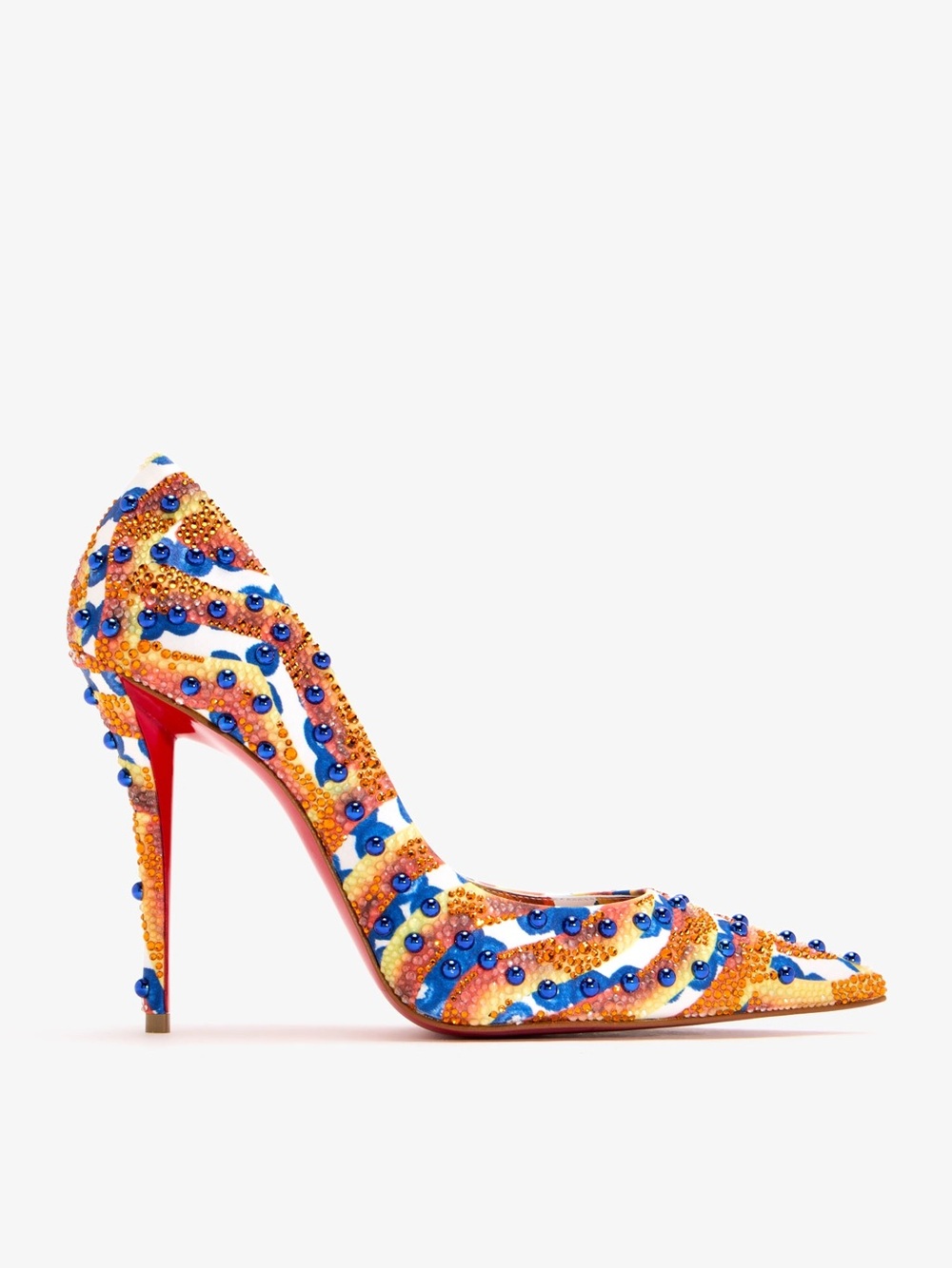 Christian Louboutin Miss Z Gaagal Sphere 100 Crystal Beaded Pumps EU 38 / US 8 - Picture 2 of 11